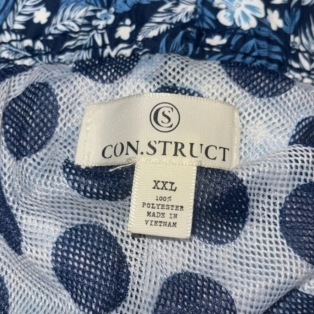 Construct Swim Trunks - Navy Palm Print - Size XXL
